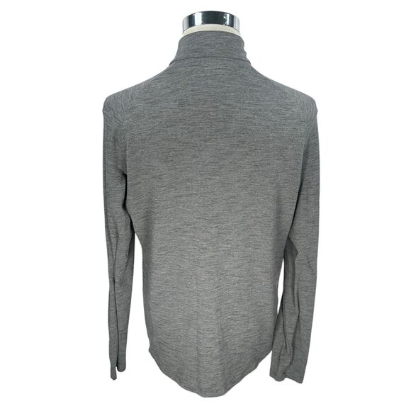 Lululemon Surge Warm Half Zip Top Men's Large Gray Long Sleeve Thumbholes Slim - Picture 5 of 9